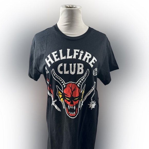 Stranger Things Hellfire Club, Men's Graphic Crew Neck Short Sleeves T-Shirt - Picture 2 of 5
